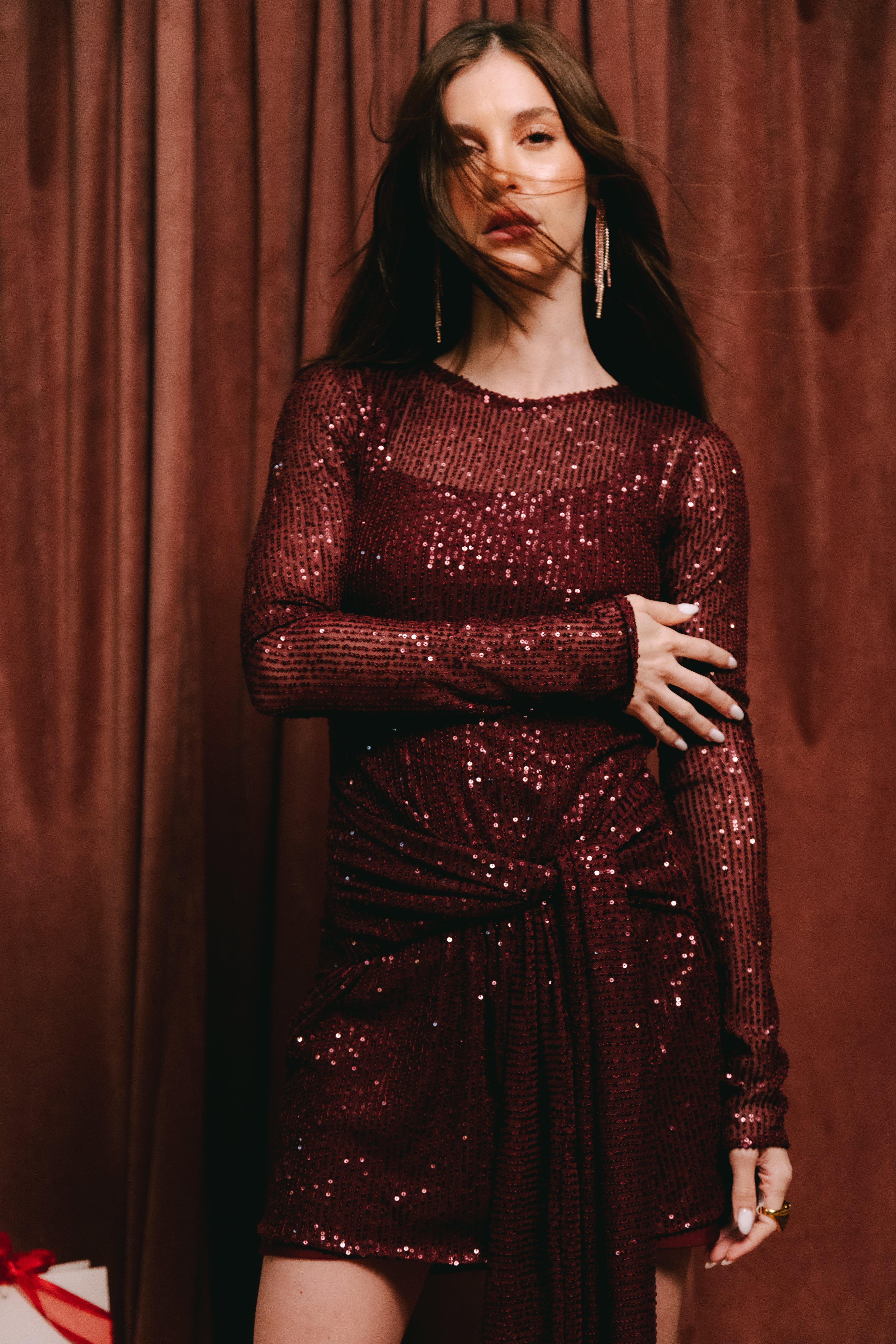 Burgundy Sequin