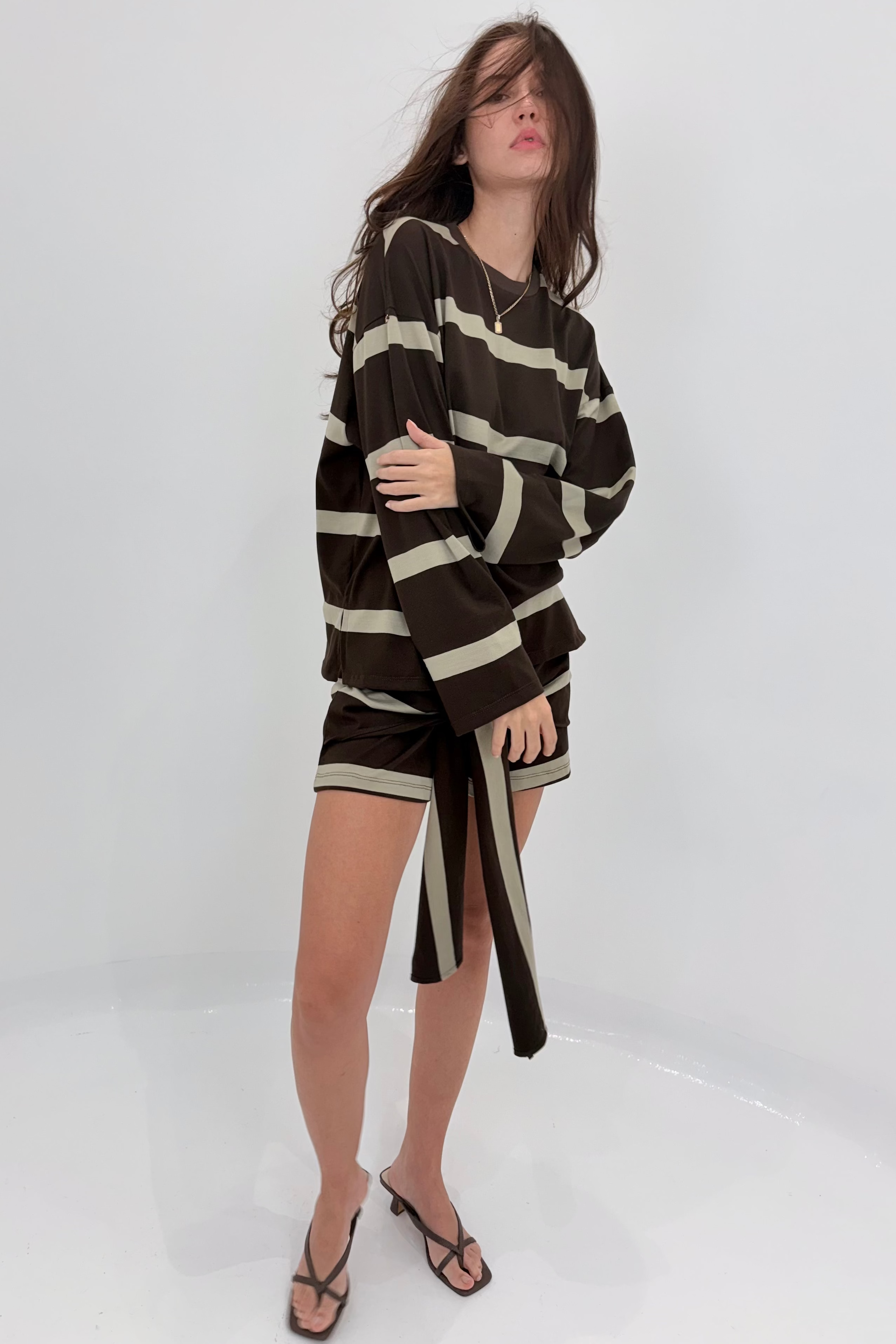 Brown & Beige Stripe