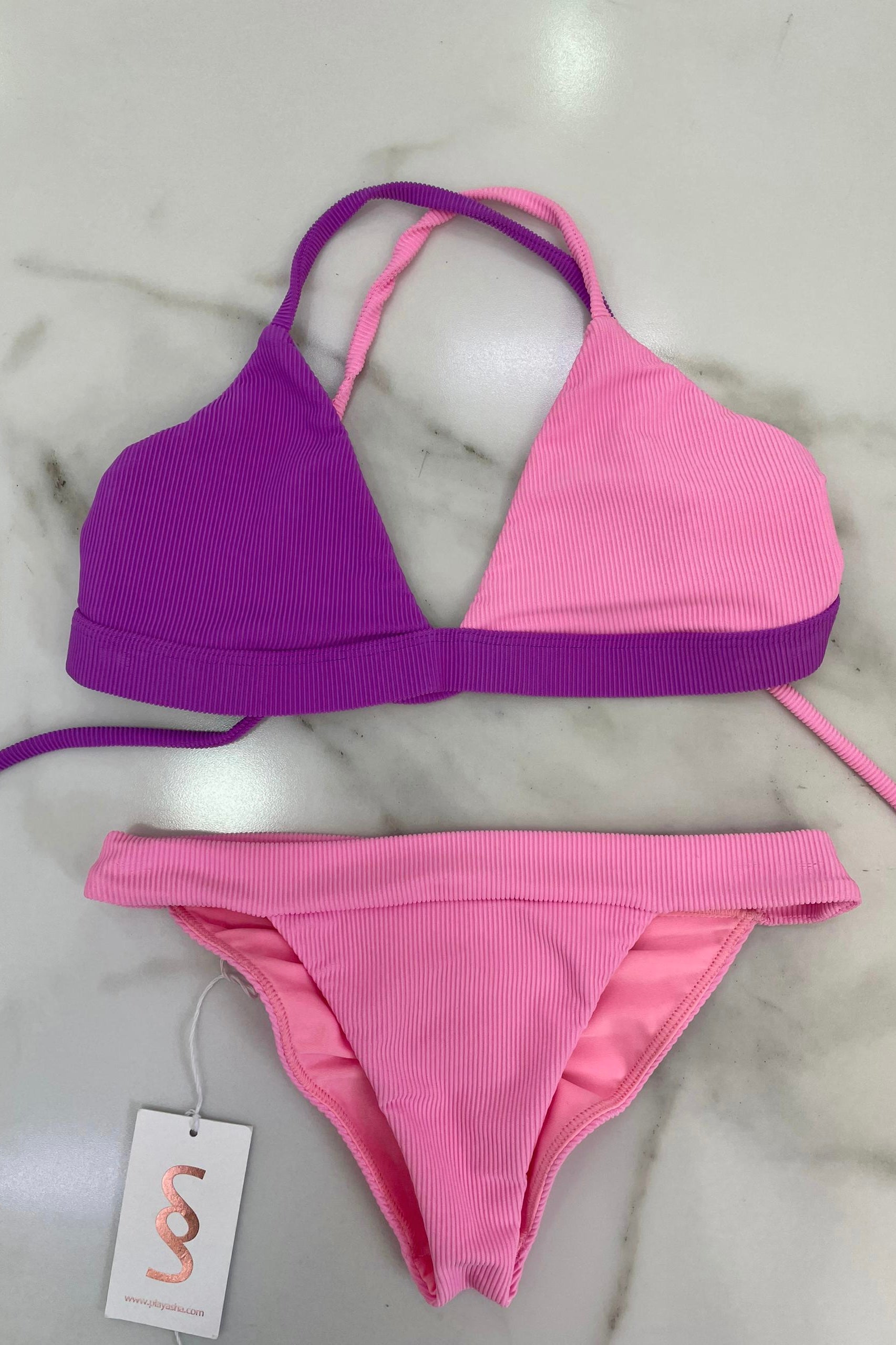 Bicolor Bikini Pink-purple